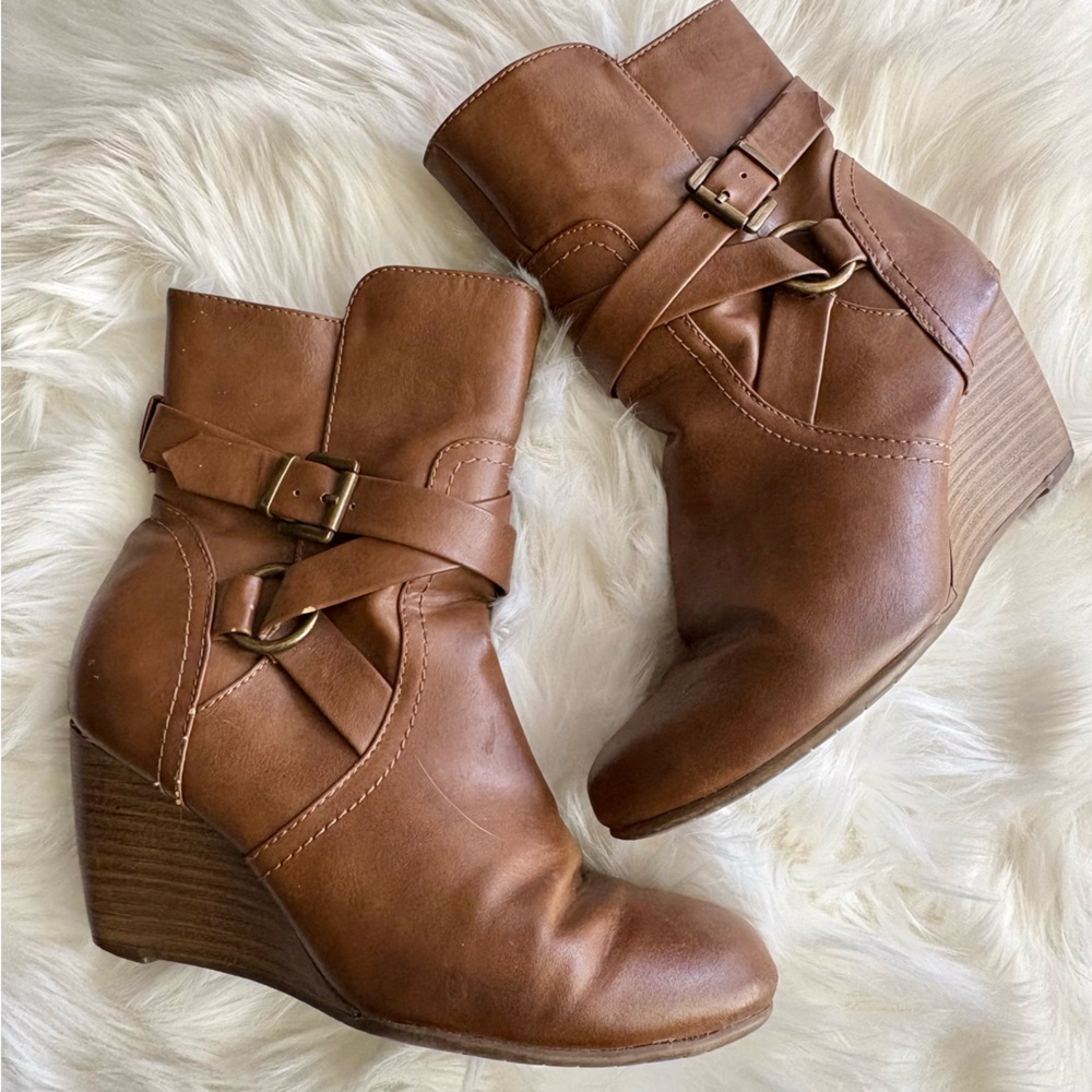 Brown Leather Ankle Boots